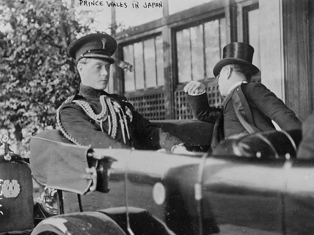 Edward VIII, then Prince of Wales during his 1922 visit to Japan. 